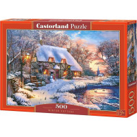 CASTORLAND Puzzle Zimní chaloupka 500 dílků