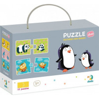 DODO Puzzle Zvířecí maminky a mláďátka 12x2 dílky