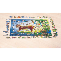 RAVENSBURGER Dřevěné puzzle Tygr v džungli 500 dílků