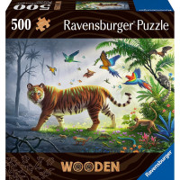 RAVENSBURGER Dřevěné puzzle Tygr v džungli 500 dílků