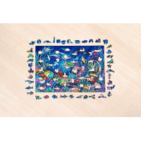 RAVENSBURGER Dřevěné puzzle V moři 500 dílků