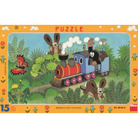 DINO Puzzle Krtek a lokomotiva 15 dílků