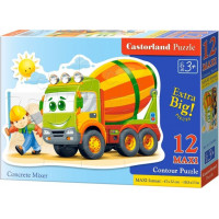 CASTORLAND Puzzle Míchačka na beton MAXI 12 dílků