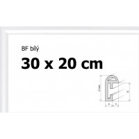 BFHM Plastový rám 30x20cm - bílý