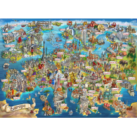 GIBSONS Puzzle Putování po Evropě 1000 dílků