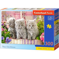 CASTORLAND Puzzle Tři šedivá koťata 300 dílků