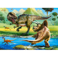 CASTORLAND Puzzle Tyranosaurus vs. Triceratops 70 dílků