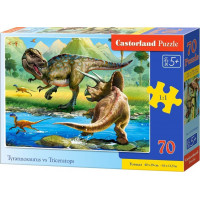 CASTORLAND Puzzle Tyranosaurus vs. Triceratops 70 dílků