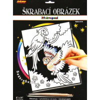 ARTLOVER Škrabací obrázek s překvapením Dva papoušci 20x25cm