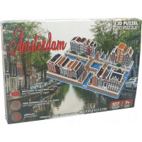 3D puzzle Amsterdam 107 dílků