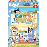 EDUCA Dřevěné puzzle Bluey 2x50 dílků