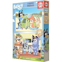 EDUCA Dřevěné puzzle Bluey 2x50 dílků
