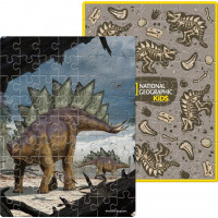 CUBICFUN Oboustranné puzzle ve vejci National Geographic: Stegosaurus 63 dílků