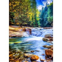 GRAFIKA Puzzle Krásný vodopád v lese 2000 dílků