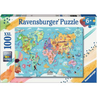 RAVENSBURGER Puzzle Mapa světa XXL 100 dílků
