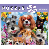 EDUCA Puzzle Selfie Přehlídka domácích mazlíčků 200 dílků