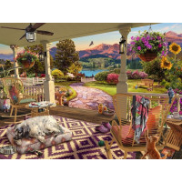 RAVENSBURGER Puzzle Útulná veranda XL 750 dílků