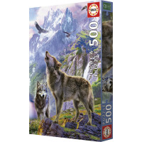 EDUCA Puzzle Vlci ve skalách 500 dílků