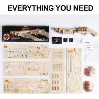 ROBOTIME Rokr 3D dřevěné puzzle Brokovnice Terminator M870 172 dílků