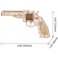 ROBOTIME Rokr 3D dřevěné puzzle Revolver Corsac M60 102 dílků
