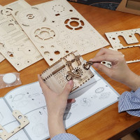 ROBOTIME Rokr 3D dřevěné puzzle Trezor 158 dílků
