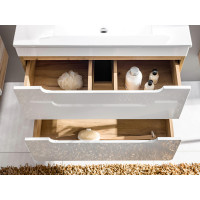 Sestava koupelnového nábytku BÁRA 40 cm s úzkou umyvadlovou skříňkou vč. keramického umyvadla s přepadem