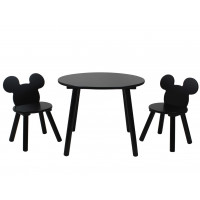 Dětský stoleček se 2 židličkami Mickey Mouse - černý