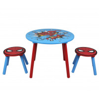 Dětský stoleček se 2 židličkami Spiderman - modrý/červený