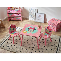 Dětský stoleček se 2 židličkami Myška Minnie - růžový