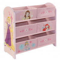 Dětský úložný regál Disney princezny - růžový