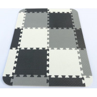 Okraje pro pěnový koberec v odstínech šedé 24ks