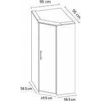 Rohová šatní skříň SENECA 96 - dub sonoma