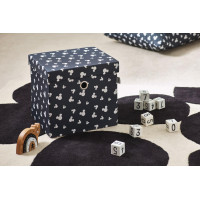 Taburet s úložným prostorem Mickey Mouse - černý