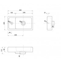 Keramické umyvadlo MINI 40 cm - bílé