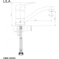 Kuchyňská dřezová baterie LILA - ramínko 17 cm - chromová