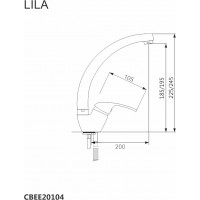 Kuchyňská dřezová baterie LILA - 24,5 cm - chromová