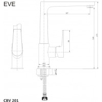 Kuchyňská dřezová baterie EVE - 27,3 cm - chromová