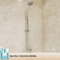 Sprchová tyč s třípolohovou ruční sprchou - 71 cm - chromová