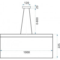 Stropní LED křišťálové svítidlo WATERFALL lines - 38W - chromové