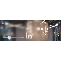 Stropní LED svítidlo BAR horizontální - 12W - zlaté/bílé