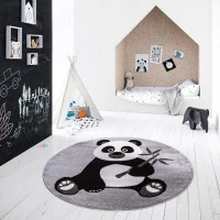 Dětský kusový koberec Candy 157 Silver Round