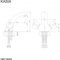 Umyvadlová stojánková baterie KASIA bez výpusti - chromová