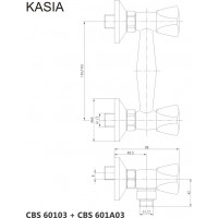 Sprchová nástěnná baterie KASIA - chromová