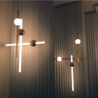 Stropní LED svítidlo BAR horizontální - 12W - zlaté/bílé