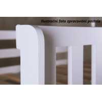 Dětská patrová postel z masivu borovice MICHAELA se šuplíky - 200x90 cm - ŠEDÁ