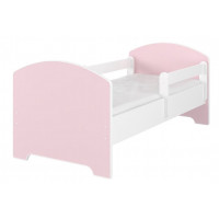 Dětská postel OSKAR -140x70 cm - BEZ MOTIVU - růžová