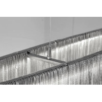 Stropní LED křišťálové svítidlo WATERFALL lines - 38W - chromové