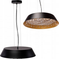 Stropní LED křišťálové svítidlo DISH - 20W - černé/zlaté