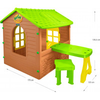 MOCHTOYS Dětský zahradní domeček s piknikovým stolem a židličkou