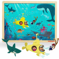 TOP BRIGHT Dřevěné puzzle Na mořském dně 100 dílků